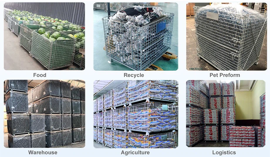 Folding steel wire container Folding steel wire container
